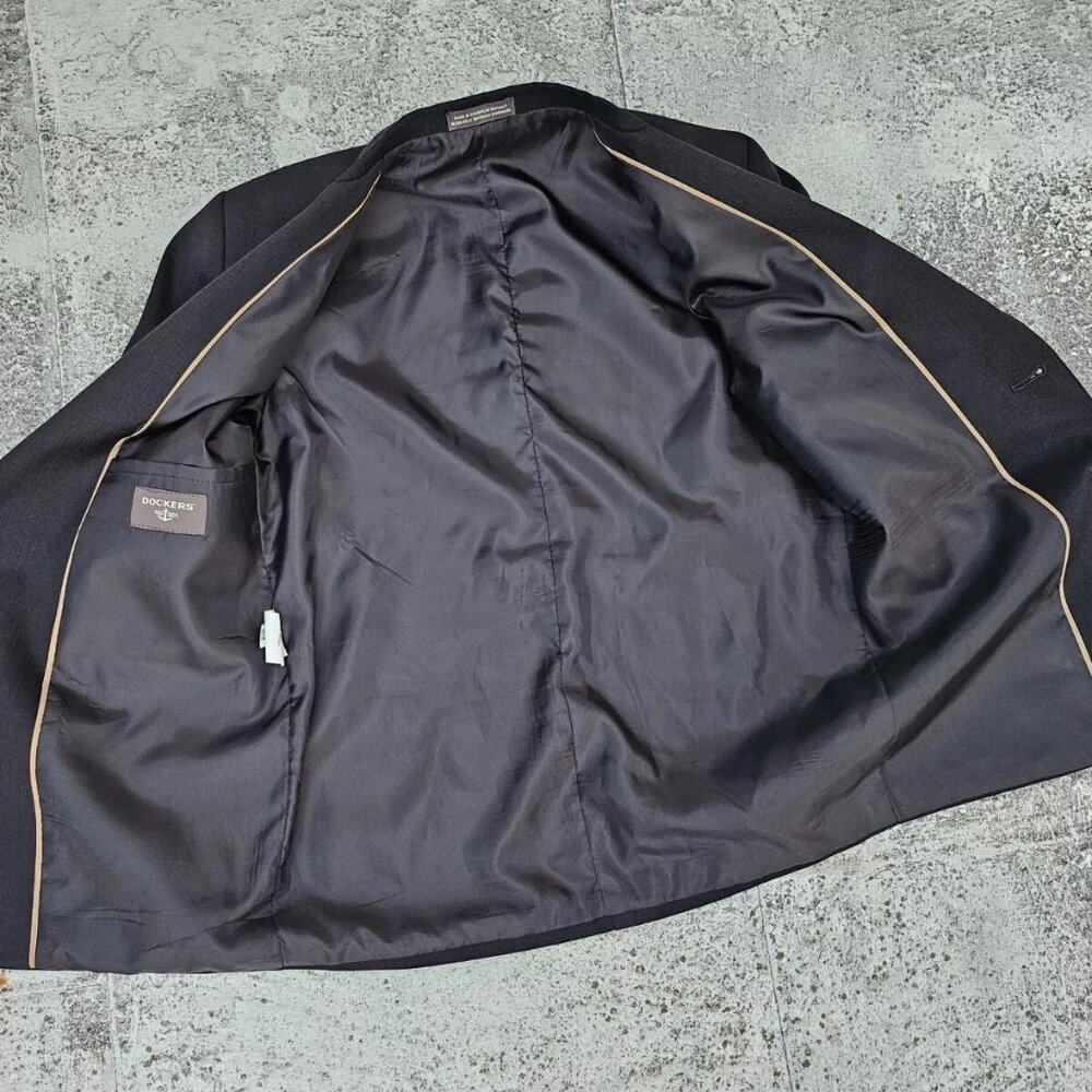 Dockers Kids Blazer Black Sport Coat Jacket Size 14 Husky - Picture 8 of 11